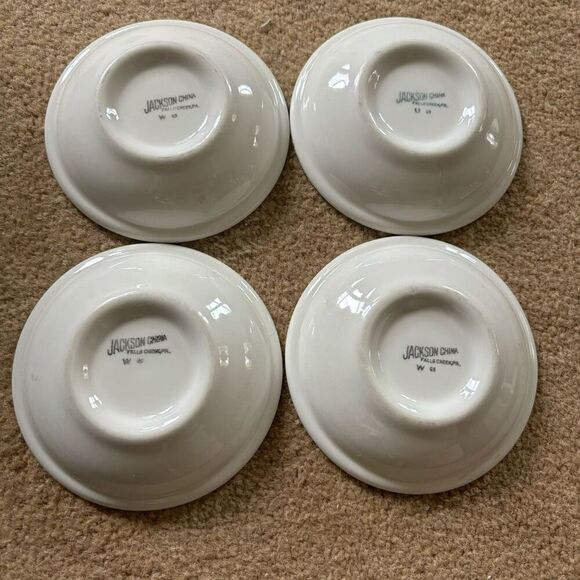 4 Jackson China 4 3/4” Pink Rimmed Bowls - Picture 6 of 8